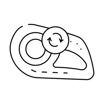 Headlight replacement line icon vector illustration Stock Illustration