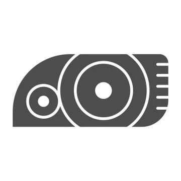 Headlight solid icon. Car light vector illustration isolated on white Stock Illustration