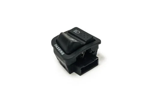 Headlight switch button for motorcycle, for high and low beam, isolated on .. Stock Photos