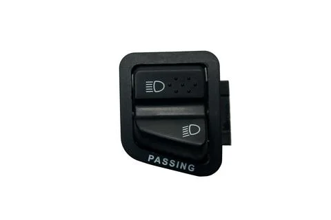 Headlight switch button for motorcycle, for high and low beam, isolated on .. Stock Photos
