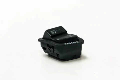 Headlight switch button for motorcycle, for high and low beam, isolated on .. Stock Photos