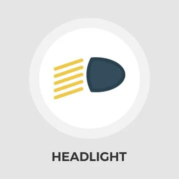Headlight vector flat icon イラスト素材
