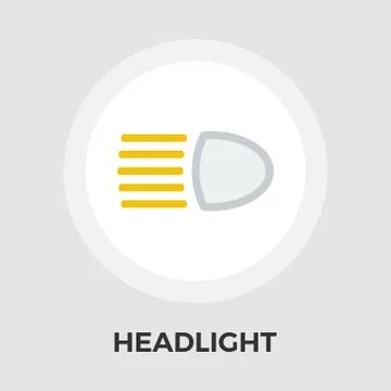 Headlight vector flat icon 스톡 일러스트