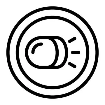 Headlight Vector Icon Design Illustration Stock Illustration