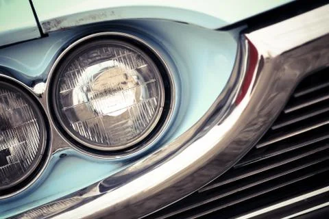 Headlight of vintage car Stock Photos