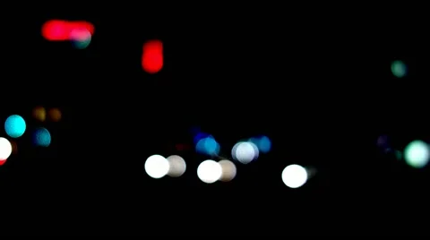 Headlights bokeh slow motion Vidéo 68460054