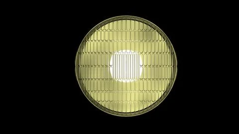 Headlights of a car 3D render Stock Illustration