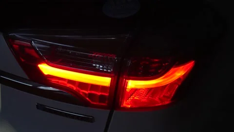 Headlights on a car Stock Footage 169732557