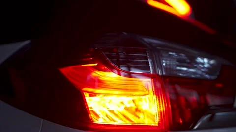 Headlights on a car Stock Footage 169732565