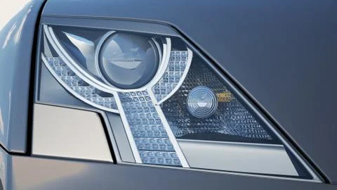 Headlights close-up Illustrazione stock