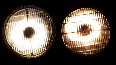 Headlights flickering Stock Footage 32240822