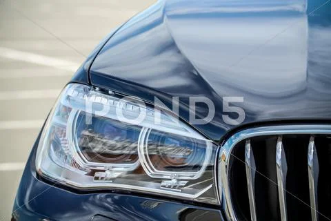 The headlights (lens) car, front camera location in the daytime Stock Photos