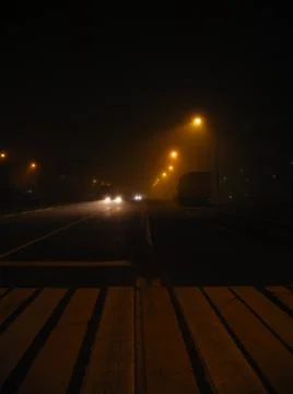 Headlights on the road Stock-Fotos