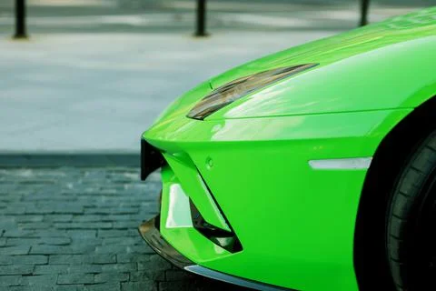 Headlights of super car. Stock Photos