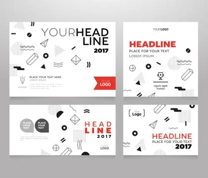 Headline Banner - vector template illustration poster Stock Illustration