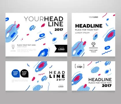 Headline Banner - vector template illustration poster Stock Illustration