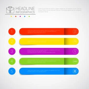 Headline Infographic Design Business Data Graphic Collection Presentation Copy Illustrazione stock