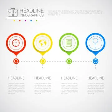 Headline Infographic Design Business Data Graphic Collection Presentation Copy Stock Illustration