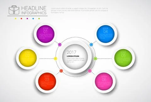Headline Infographic Design Business Data Graphic Collection Presentation Copy Stock Illustration