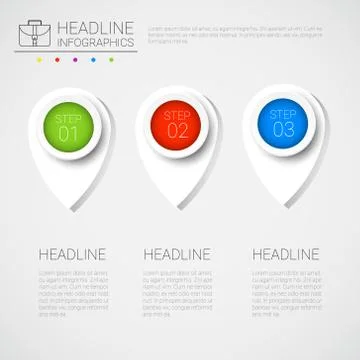 Headline Infographic Design Business Data Graphic Collection Presentation Copy Illustrazione stock