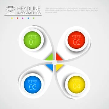 Headline Infographic Design Business Data Graphic Collection Presentation Copy Stock Illustration