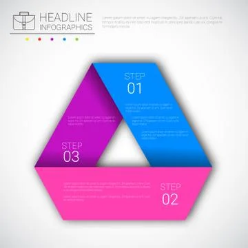 Headline Infographic Design Business Data Graphic Collection Presentation Copy Illustrazione stock