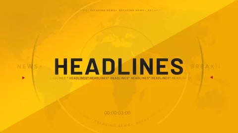 Headline news transition Stock Footage 306234668