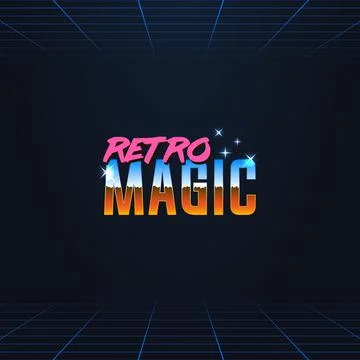 Headline signboard text retro magic Stock-Illustration
