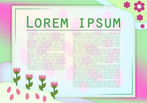 Headline Spring Template Stock Illustration