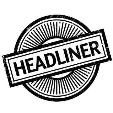 Headliner rubber stamp Illustrazione stock
