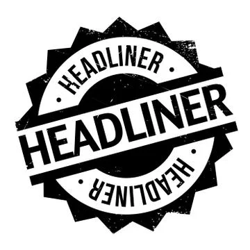 Headliner rubber stamp Illustrazione stock
