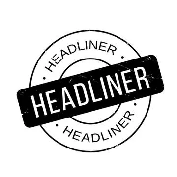 Headliner rubber stamp Illustrazione stock