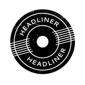 Headliner rubber stamp Illustrazione stock