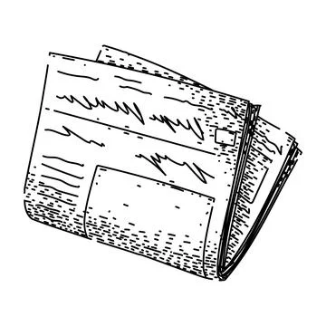 Headlines newspaper sketch hand drawn vector Stock Illustration
