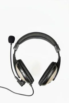 Headphone and mic Stock Photos