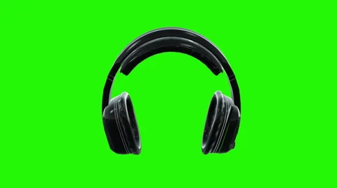 Headphone animation with green screen Stock Footage 40788116