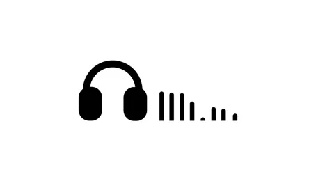 Headphone Audio Level Sound Output Monitoring Icon Stock Footage 340305930