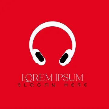 Headphone Audio Logo Stock Illustration
