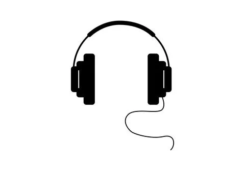 Headphone Black Stock Illustration