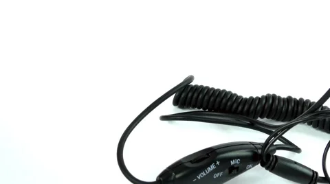 Headphone cable footage 4k Stock Footage 63078696
