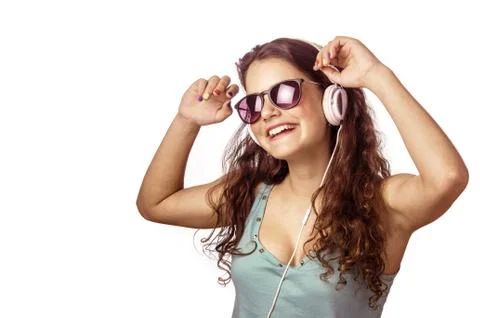 Headphone dancer ii Foto stock