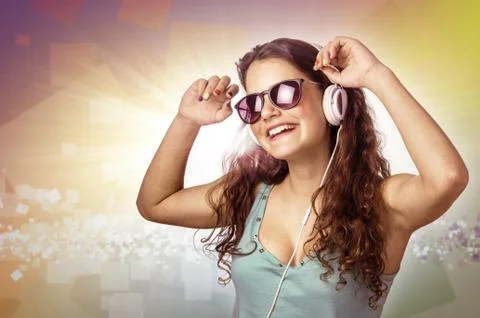 Headphone dancer Stock Photos