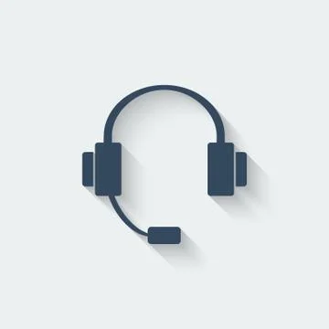 Headphone design element Stock Illustration