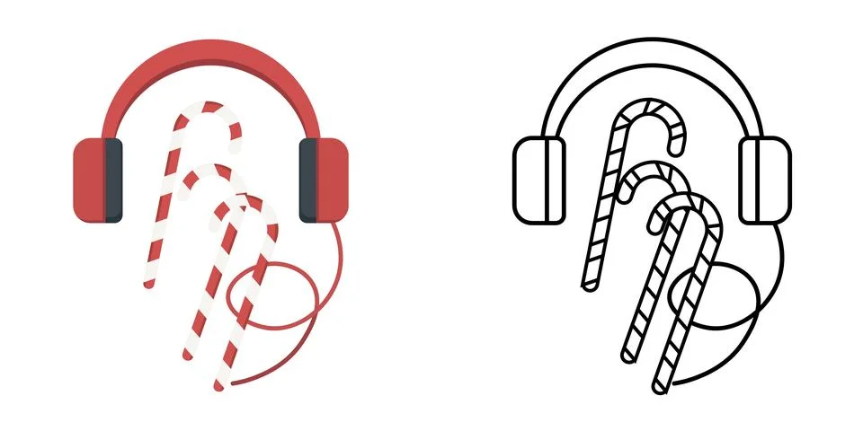 Headphone Festive Stock Illustration