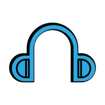 Headphone flat icon. simple design editable. design vector illustration Ilustração Stock