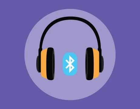 Headphone full with bluetooth connection Stock-Illustration