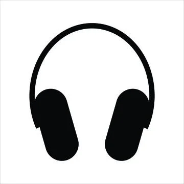 Headphone Headset Solid Color Icon Stock-Illustration