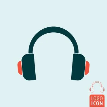 Headphone icon isolated Stock Illustration