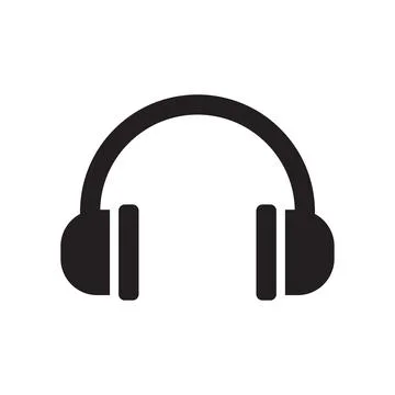 Headphone icon logo design template isolated illustration Stock Illustration