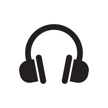 Headphone icon logo design template isolated illustration Stock Illustration